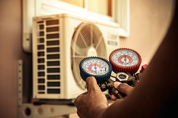 Professional Heat Pump Repair technician working in Lakehurst, NJ